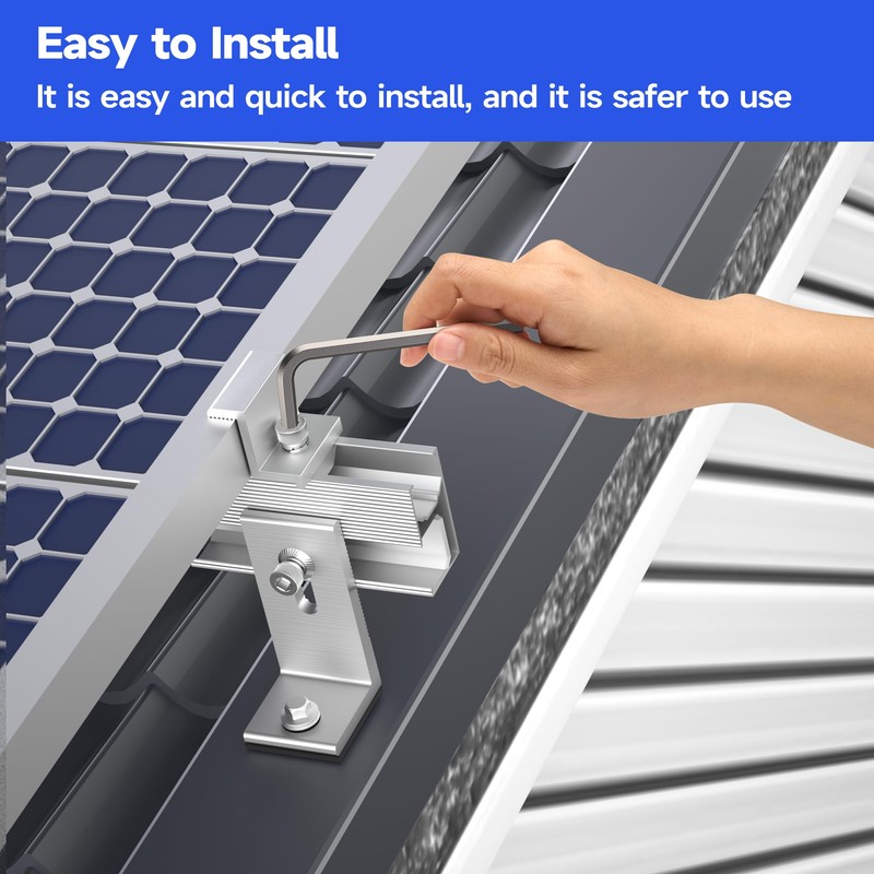 Solar Panel Mounting Brackets Kit 10Pcs Solar Roof Mount Kit