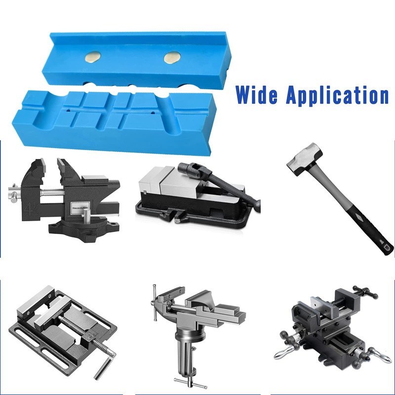 WANGCL 2 PACK 6 Inch Magnetic Vise Jaw Pads Covers