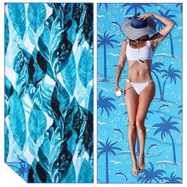 Toalla De Playa Superligera,Oalla De Microfibra Sin Arena,Toalla De Playa Fina Superabsorbente Y De Secado Rápido,71 X 32 Pulgadas,Ligera Y Compacta P