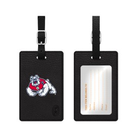 OTM Essentials Fresno State University Faux Leather Luggage Tag, Durable Travel Accessories with Adjustable Strap and ID Card, Classic
