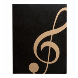 ナカノ ミュージックレッスンファイル ト音記号 ブラックゴールド FL-95/GC/BLG