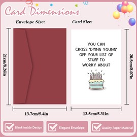 Chihutown Lustige Geburtstagskarten für Sie und Ihn, Streich Geburtstagskarte, niedliche Witz-Geburtstagskarte, Humor, Happy Birthday Karte für Familie und Freunde (rot)