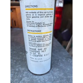 Ski-Doo Vintage NOS New Ski-Doo Motor Oil 40/1 SAE 40 - Snowmobile Two Cycle 16 oz. Can