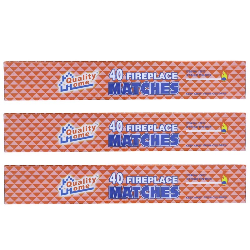 Quality Home Long Wooden Fireplace Matches for Candles, Camping, BBQ