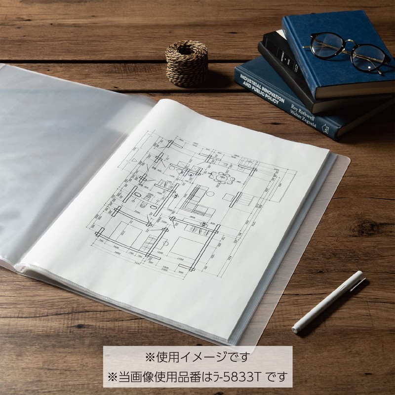 Kokuyo File Clear Book, Carryall, Fixed Type, B5, 20 Pockets,