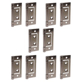 Florentine Bronze Plated Flush Hinges Door Flush Hinges 50mm/2-Inch Heavy Duty Flush Hinges for Internal External Doors Cupboards Cabinets Dresser Wardrobes Pack of 10.