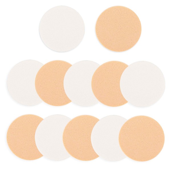 12 Pcs Round Makeup Sponges for Foundation, Facial Powder Puff