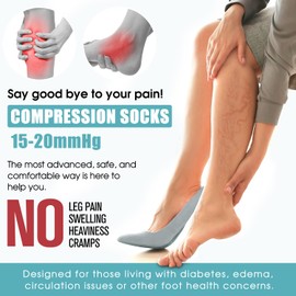 Bluemaple 6 Pack Copper Compression Socks for Women & Men - Best Support for Nurses, Recovery, Running, Athletic