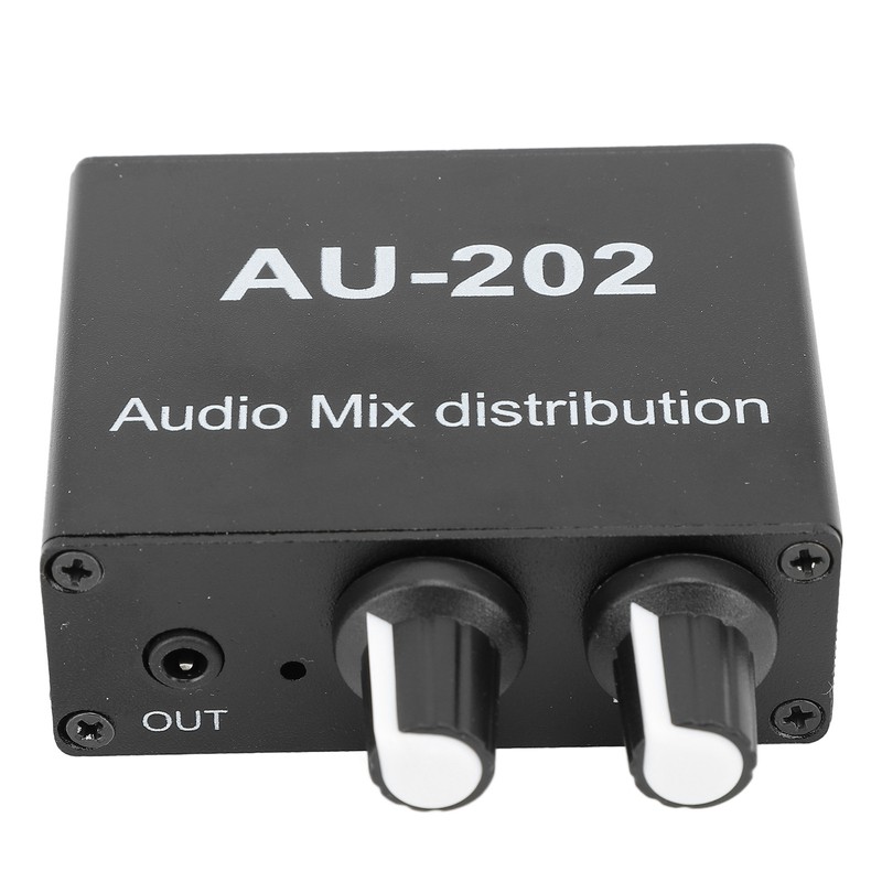 Stereo Mixer 2 in 2 Out Low Noise Independent Volume
