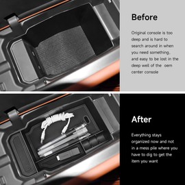 Hugeek Center Console Organizer Tray Compatible for Mazda CX-50 Accessories 2023 2024 2025 Armrest Storage Box ABS Console Insert Tray Container