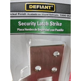 Defiantt Door Latch Strike Plate Home Entry Security Protection Doors, 1 Pack