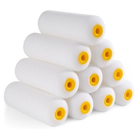 10 Pcs 4 Inch Foam Paint Roller High Density Foam Roller Mini Paint Roller Refills Paint Edger Tool for Painting Walls Cupboards Doors Finishes Flat Surfaces