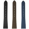 DASSARI Tapered Pebbled Leather Watch Band Strap - Black -