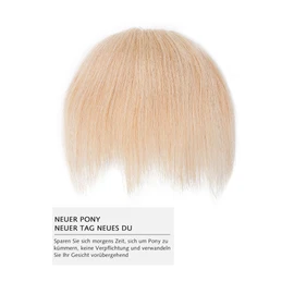 PARXITN Clip-In Bangs, Real Hair, Front Fringe, Unique Irregular Fringe Hair Extensions, Natural Blonde Fringe Hair for Women
