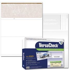 VersaCheck Secure Checks - 250 Blank Business Voucher Checks - Tan Classic - 250 Sheets Form #1000 - Check on Top