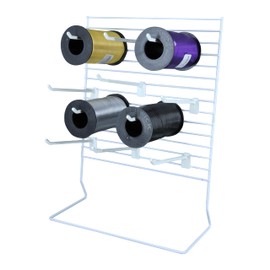 SSWBasics White Ribbon Organizer/Dispenser and 12 Hooks - Premium Ribbon Holder and Crafting Storage Solution - Ideal Ribbon Storage Organizer for Home and Office Use - 12"W x 15"H