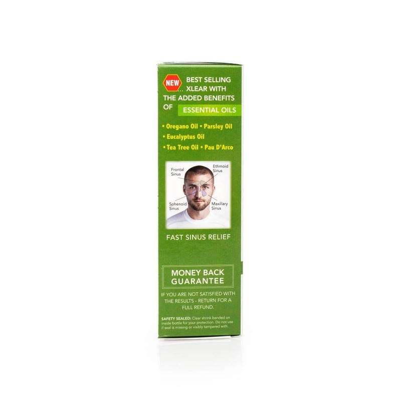 Xlear Rescue Natural Nasal Spray with Xylitol, Oregano and Tea
