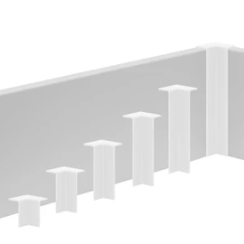 Reese Inner Corner White for Skirting Boards 18 x 60 mm Perfect Fit Weimar Profile Connector for Strips Easy Installation No Drilling Required