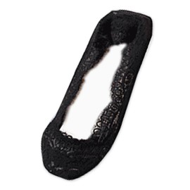 LACUPES Women's Socks, Footcover, Lace, Stylish, Cute, Breathable,, Black (Set of 3), Free size