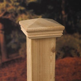 Deckorators 4x4 Hatteras Pyramid Cedar Post Cap