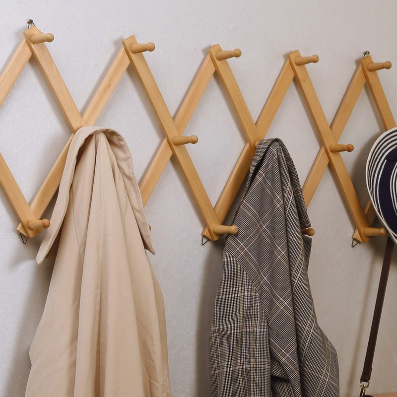 SKOLOO Accordion Wall Hanger, Modern Expandable Coat Rack Wall Mounted,