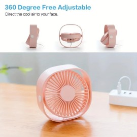 Unbranded Rechargeable Portable Mini Desk Fan for Home Office Dorm Room Random Color