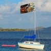 Pirate Flag – Jolly Roger Flag On Fire with Pirate