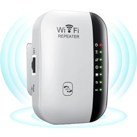 WiFi Extender Booster, Newest WiFi Extender, WiFi Booster, Covers Up to 3650 Sq.ft and 45 Devices, Internet Booster - with Ethernet Port, Quick Setup, Home Wireless Signal Booster
