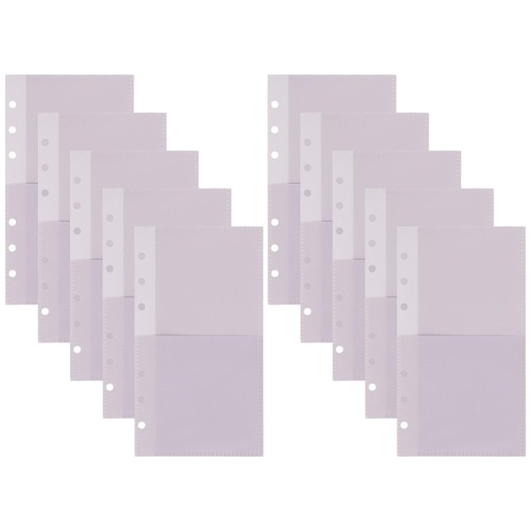 A6 Budget Envelopes for Cash Budgeting,10PCS Purple A6 Binder Inserts