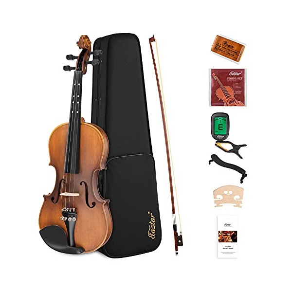 Eastar 1/2 Violin Set Half Size Fiddle EVA-3 Matte for