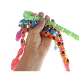 Curious Minds Busy Bags Bulk 24 Magic Jointed Moving Wiggle Snakes - Classic Trick Toy - Plastic Segmented Snake Fidget Party Favor (24 Snakes (2 Dozen))