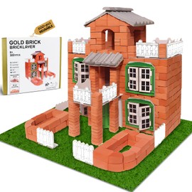 ROHSCE Brick and Mortar Construction Set, DIY Building Blocks for Kids Ages 6+, STEM Construction Kit, Versatile Creative Play, Great Birthday Gift
