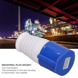 Industrial Socket Industrial Socket 3-Pin IP44 Waterproof Plug 32A CEE Socket EU Plug 220-250 V Blue for Industrial (HR-223 (Female)