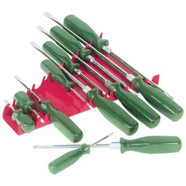 Ernst Manufacturing Screwdriver Organizer Tray, 12 Tool, Red