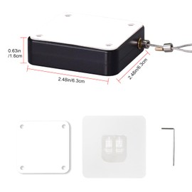 2 Pieces Punch-Free Automatic Door Closer, Automatic Door Closer with Tunnel Pull, Door Closer for Home, Office, Bedroom (Black) (1000G)