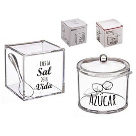 Dcasa Kitchen Salt and Sugar Shaker Super Original Acrylic - Sentences Design