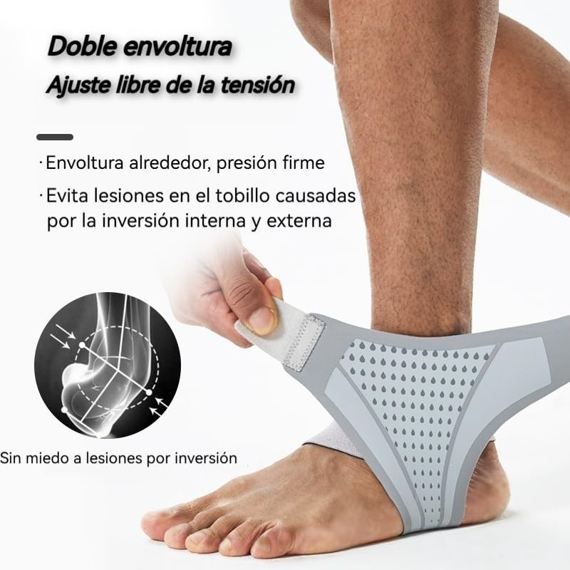 Tobillera Ultrafina 0,1cm, Soporte Compresión Deportivo