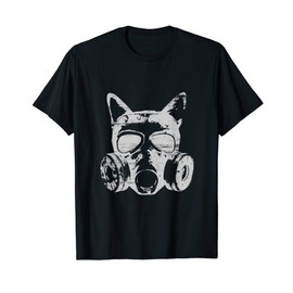 Dog with Gas Mask Preppers Gift Post Apocalyptic Soldier Dog T-Shirt