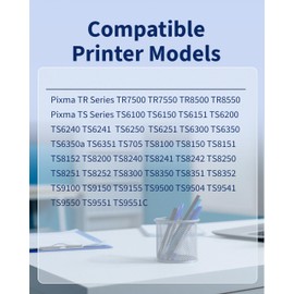 Hookink Pack of 5 PGI-580XXL CLI-581XXL Printer Cartridges Compatible with Canon 580 581 XXL Multipack Compatible with Canon Pixma TR7550 TR8550 TS6150 TS6250 TS6350 TS6351 TS705 TS8350 TS8351 TS9550