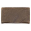 Women's Brown Natural Durable Genuine Leather Wallet