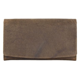 Women's Brown Natural Durable Genuine Leather Wallet