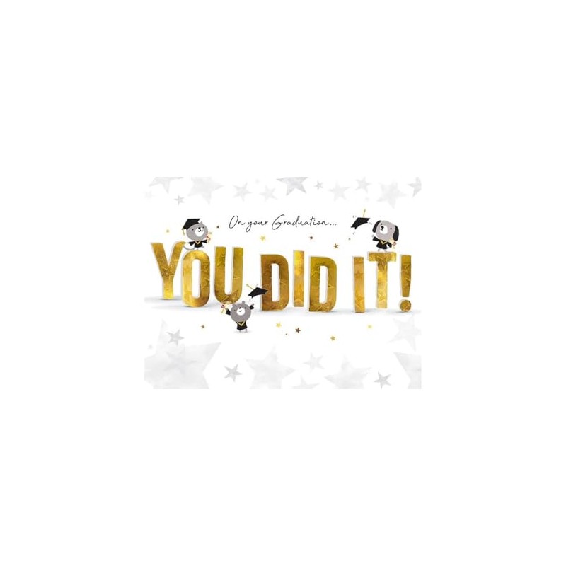 Piccadilly Greetings You Did It! Graduation Card - 8 x