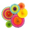 SUNBEAUTY Pack of 6 Hanging Paper Fans Party Carnival Circus