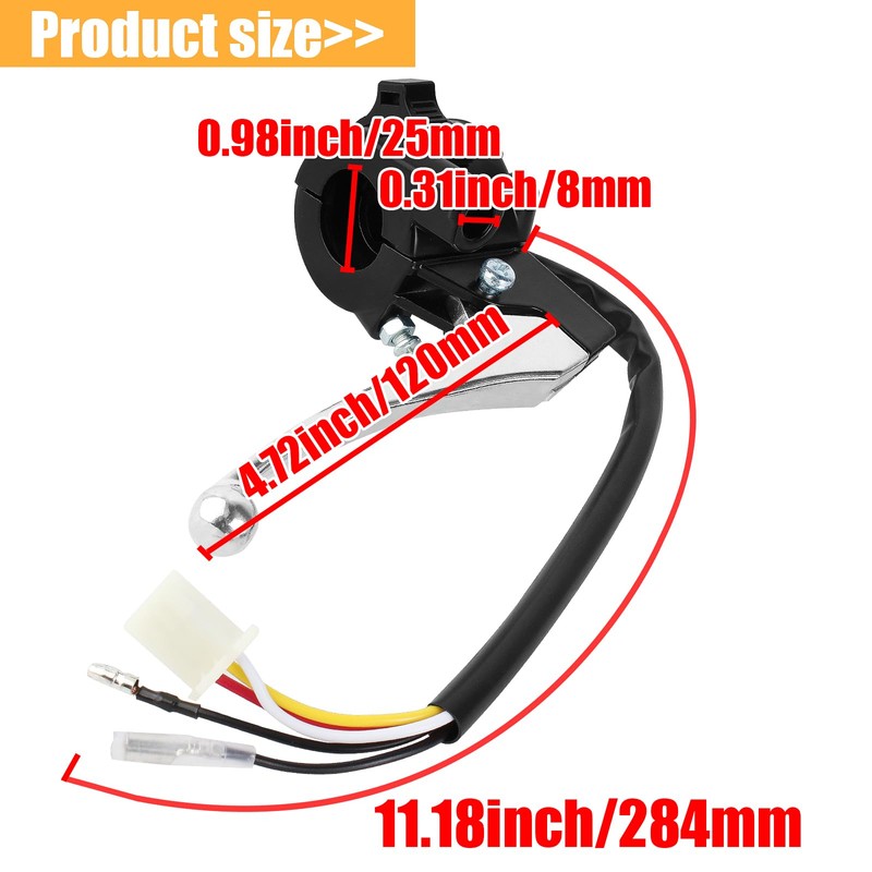 QAZAKY Throttle Housing Start Kill Switch Control Left Right Brake
