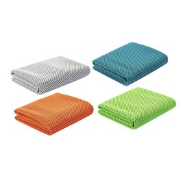 BESPORTBLE 4pcs Quick Towels Portable Sports Towels for Running Yoga Camping Gym Turquoise - Light Gray