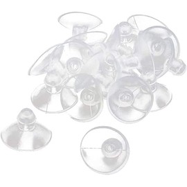 TANGMENGXI 20PCS 18mm/0.7" Furniture Desk Glass Transparent Anti-Collision Suction Cups Sucker Hanger Pads for Glass Plastic Without Hooks