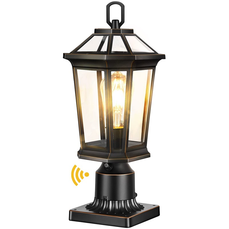 VIANIS Dusk to Dawn Outdoor Post Lights, Black Light Posts