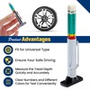 WSERE 2 Pieces Car Tire Depth Gauge Tester Tyre Tread