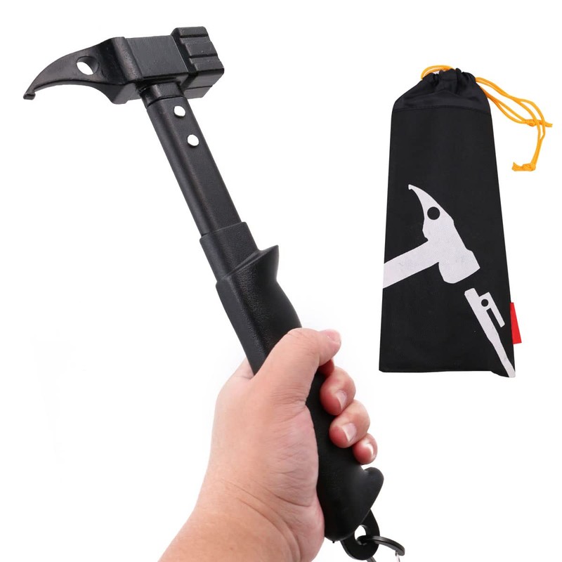 ZONADAH Outdoor Camping Hiking Hammer Mallet Puller for Tent Pegs