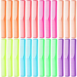 Meanplan 24 Pieces Hair Cutting Combs Barber Combs Carbon Fiber Combs for Hair Stylist Fine and Wide Tooth Cutting Combs Professional, All Purpose Hair Comb for Men and Women (Bright Color)